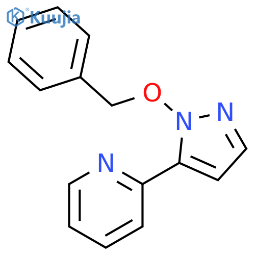 Pyridine, 2-[1-(phenylmethoxy)-1H-pyrazol-5-yl]- structure