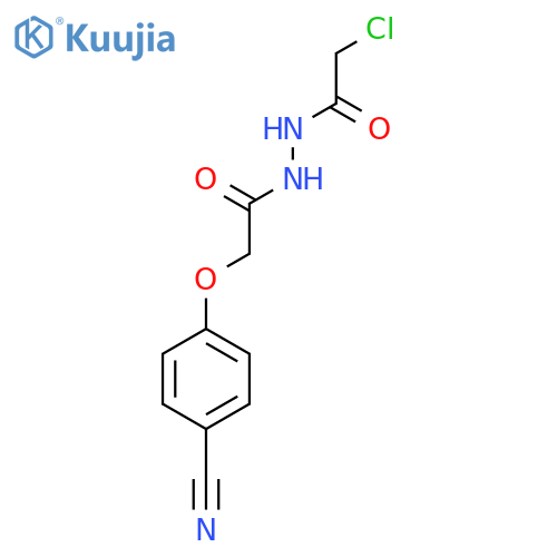 2-Chloro-n'-[(4-cyanophenoxy)acetyl]acetohydrazide structure