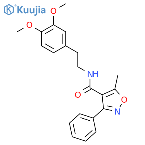 N-[2-(3,4-Dimethoxyphenyl)ethyl]-5-methyl-3-phenyl-1,2-oxazole-4-carboxamide structure