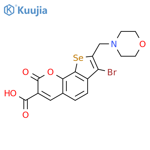 7-bromo-8-(morpholinomethyl)-2-oxo-selenopheno[3,2-h]chromene-3-carboxylic acid structure