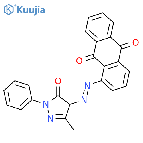 9,10-Anthracenedione,1-[2-(4,5-dihydro-3-methyl-5-oxo-1-phenyl-1H-pyrazol-4-yl)diazenyl]- structure