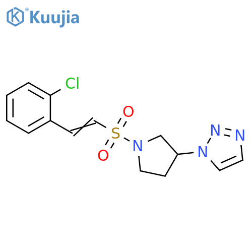 1-[1-[[2-(2-Chlorophenyl)ethenyl]sulfonyl]-3-pyrrolidinyl]-1H-1,2,3-triazole structure