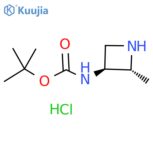 tert-butyl N-[trans-2-methylazetidin-3-yl]carbamate Hydrochloride structure