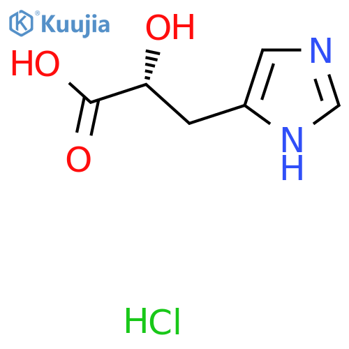 (2R)-2-hydroxy-3-(1H-imidazol-4-yl)propanoic acid hydrochloride structure