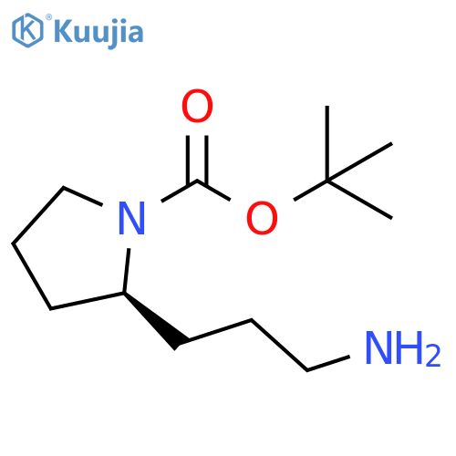 tert-butyl (2S)-2-(3-aminopropyl)pyrrolidine-1-carboxylate structure