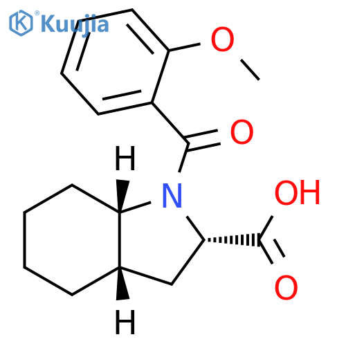 (2S,3aS,7aS)-1-(2-methoxybenzoyl)-octahydro-1H-indole-2-carboxylic acid structure