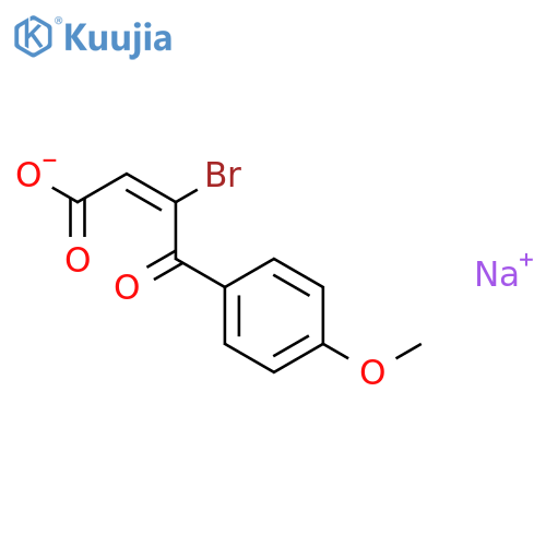 2-Butenoic acid,3-bromo-4-(4-methoxyphenyl)-4-oxo-, sodium salt (1:1), (2E)- structure