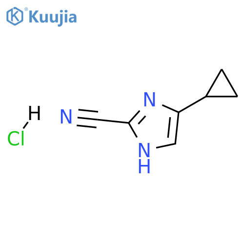 4-cyclopropyl-1H-imidazole-2-carbonitrile hydrochloride structure