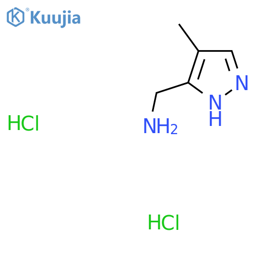 1-(4-Methyl-1H-pyrazol-3-yl)methanamine dihydrochloride structure