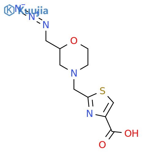 2-{2-(azidomethyl)morpholin-4-ylmethyl}-1,3-thiazole-4-carboxylic acid structure