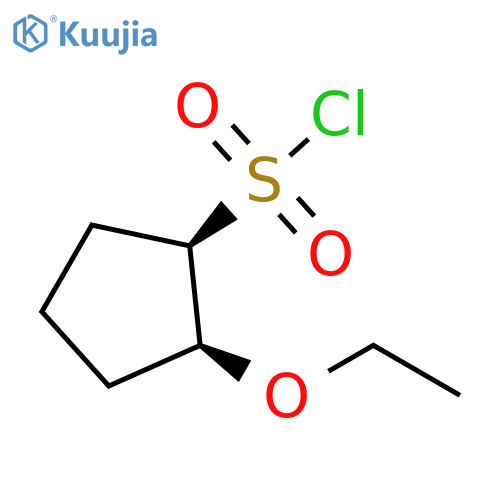 rac-(1R,2S)-2-ethoxycyclopentane-1-sulfonyl chloride, cis structure