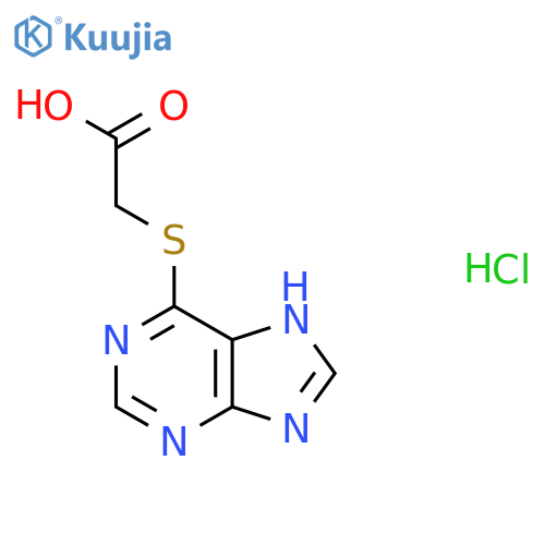 2-(7H-purin-6-ylsulfanyl)acetic acid hydrochloride structure