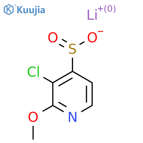 Lithium(1+) ion 3-chloro-2-methoxypyridine-4-sulfinate structure