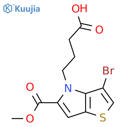 4-3-bromo-5-(methoxycarbonyl)-4H-thieno3,2-bpyrrol-4-ylbutanoic acid structure