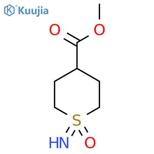 methyl 1-imino-1-oxo-1lambda6-thiane-4-carboxylate structure
