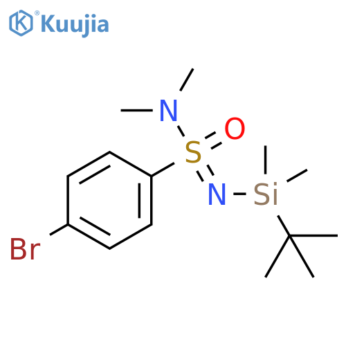 4-bromo-N-(tert-butyldimethylsilyl)-N,N-dimethylbenzene-1-sulfonoimidamide structure