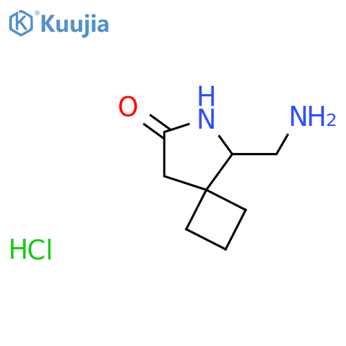 5-(aminomethyl)-6-azaspiro3.4octan-7-one hydrochloride structure