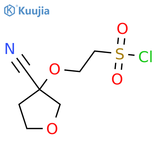 2-(3-cyanooxolan-3-yl)oxyethane-1-sulfonyl chloride structure