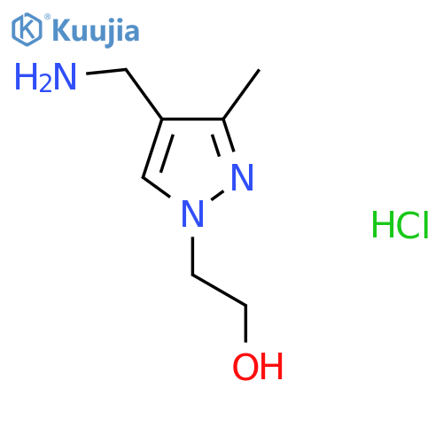 2-4-(aminomethyl)-3-methyl-1H-pyrazol-1-ylethan-1-ol hydrochloride structure