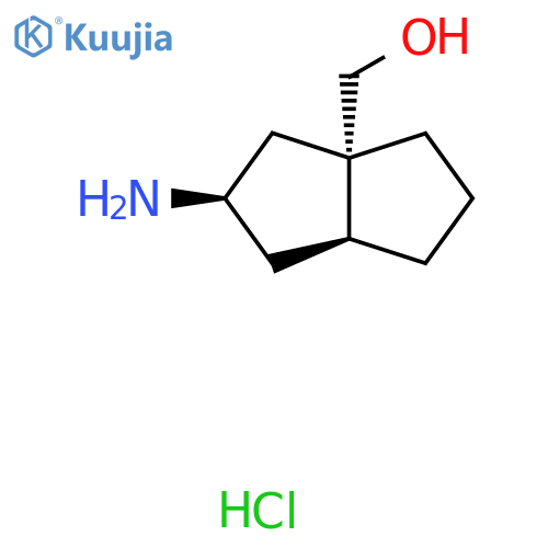 rac-(2R,3aS,6aS)-2-amino-octahydropentalen-3a-ylmethanol hydrochloride structure