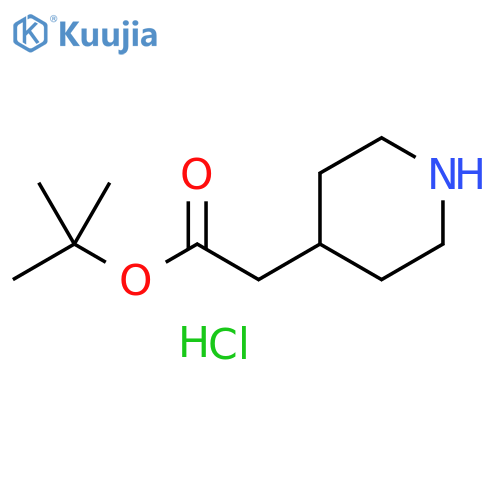 tert-butyl 2-(piperidin-4-yl)acetate hydrochloride structure