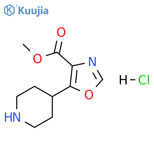 methyl 5-(piperidin-4-yl)-1,3-oxazole-4-carboxylate hydrochloride structure