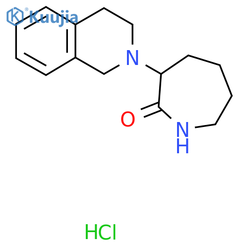 3-(1,2,3,4-tetrahydroisoquinolin-2-yl)azepan-2-one hydrochloride structure