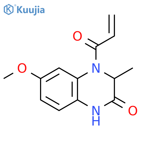 3,4-Dihydro-6-methoxy-3-methyl-4-(1-oxo-2-propen-1-yl)-2(1H)-quinoxalinone structure