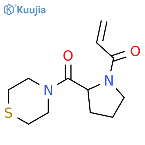 1-2-(thiomorpholine-4-carbonyl)pyrrolidin-1-ylprop-2-en-1-one structure