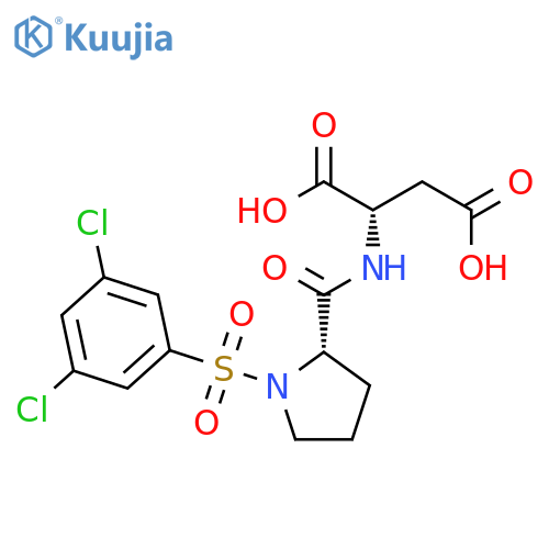 L-Aspartic acid, 1-[(3,5-dichlorophenyl)sulfonyl]-L-prolyl- structure