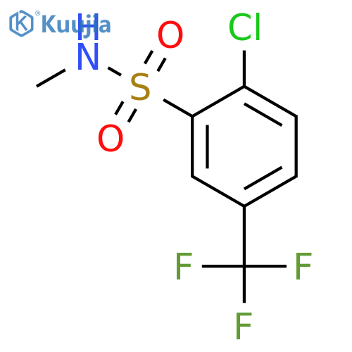 2-chloro-N-methyl-5-(trifluoromethyl)benzene-1-sulfonamide structure