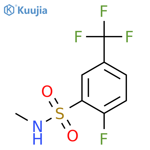 2-fluoro-N-methyl-5-(trifluoromethyl)benzene-1-sulfonamide structure