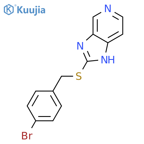 1H-IMIDAZO[4,5-C]PYRIDINE, 2-[[(4-BROMOPHENYL)METHYL]THIO]- structure