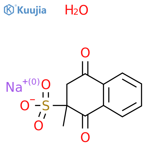 Menadione sodium bisulfite hydrate structure