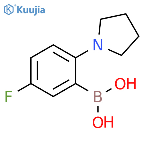 Boronic acid, B-[5-fluoro-2-(1-pyrrolidinyl)phenyl]- structure