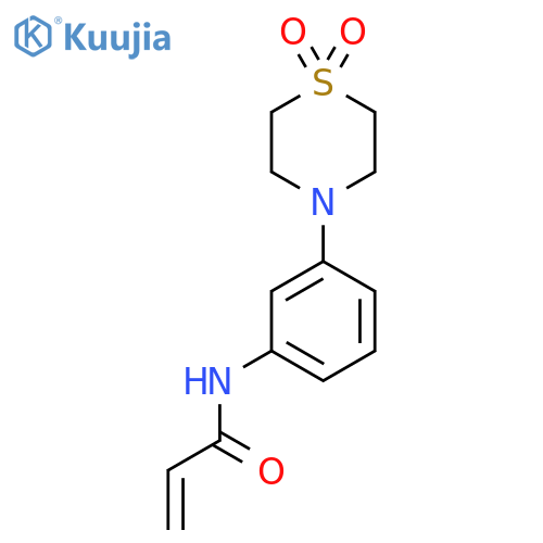 N-[3-(1,1-Dioxo-1,4-thiazinan-4-yl)phenyl]prop-2-enamide structure