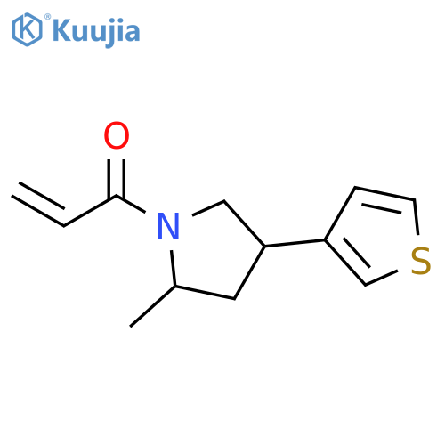 1-2-methyl-4-(thiophen-3-yl)pyrrolidin-1-ylprop-2-en-1-one structure
