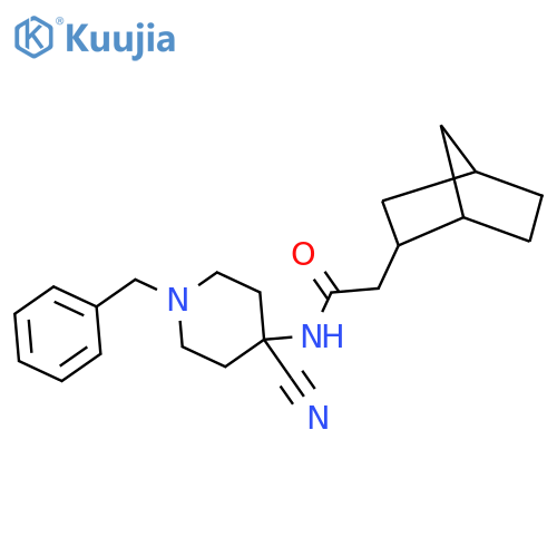 n-(1-Benzyl-4-cyanopiperidin-4-yl)-2-{bicyclo[2.2.1]heptan-2-yl}acetamide structure