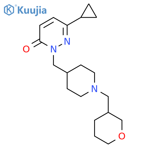 6-Cyclopropyl-2-({1-[(oxan-3-yl)methyl]piperidin-4-yl}methyl)-2,3-dihydropyridazin-3-one structure
