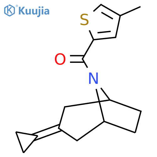3-Cyclopropylidene-8-(4-methylthiophene-2-carbonyl)-8-azabicyclo[3.2.1]octane structure
