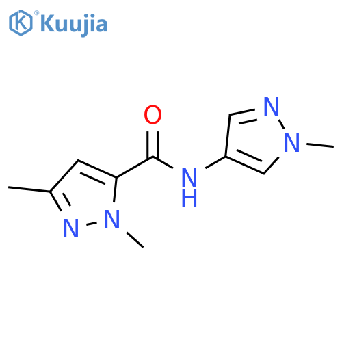 1,3-dimethyl-N-(1-methyl-1H-pyrazol-4-yl)-1H-pyrazole-5-carboxamide structure