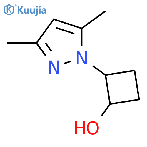 2-(3,5-dimethyl-1H-pyrazol-1-yl)cyclobutan-1-ol structure