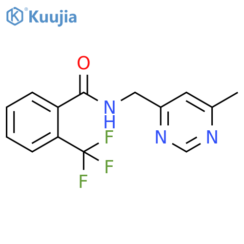 Benzamide, N-[(6-methyl-4-pyrimidinyl)methyl]-2-(trifluoromethyl)- structure