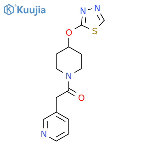 2-(pyridin-3-yl)-1-4-(1,3,4-thiadiazol-2-yloxy)piperidin-1-ylethan-1-one structure