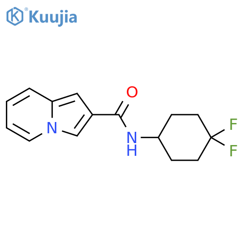 N-(4,4-difluorocyclohexyl)indolizine-2-carboxamide structure