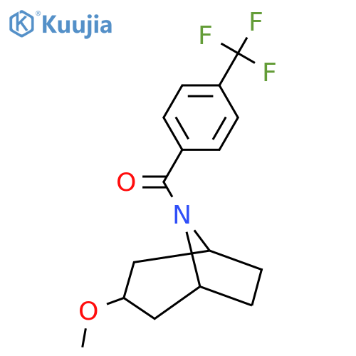 ((1R,5S)-3-methoxy-8-azabicyclo[3.2.1]octan-8-yl)(4-(trifluoromethyl)phenyl)methanone structure
