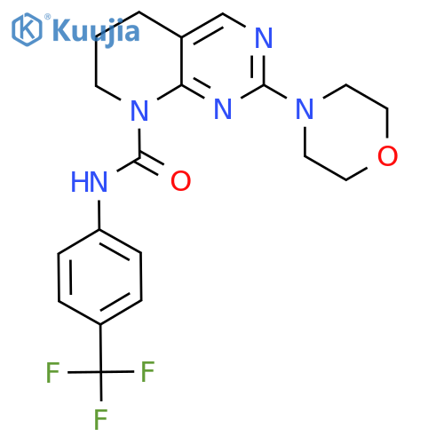 2-(morpholin-4-yl)-N-[4-(trifluoromethyl)phenyl]-5H,6H,7H,8H-pyrido[2,3-d]pyrimidine-8-carboxamide structure