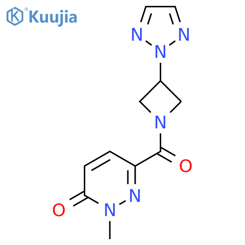 2-methyl-6-3-(2H-1,2,3-triazol-2-yl)azetidine-1-carbonyl-2,3-dihydropyridazin-3-one structure