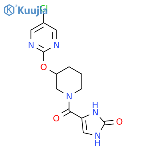4-{3-(5-chloropyrimidin-2-yl)oxypiperidine-1-carbonyl}-2,3-dihydro-1H-imidazol-2-one structure
