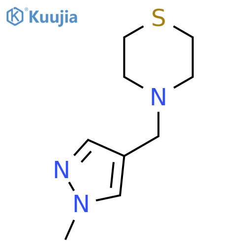 4-[(1-methyl-1H-pyrazol-4-yl)methyl]thiomorpholine structure